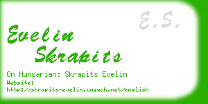 evelin skrapits business card